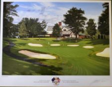 Baxter, Graeme (After) signed 1995 RYDER CUP - OAK HILL open edition print signed by the artist in