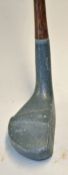 Scarce Cassidy Vee alloy mallet head putter with raised V top aiming line, circular rear lead weight