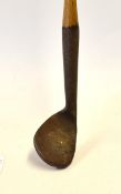 Robert Condie St Andrews elegant rut iron c.1890 stamped with the Condie rose to the centre - head