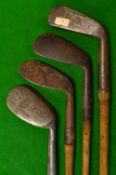 4x various irons - 2x m/niblicks, niblick and mid iron