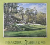 Hartough, Linda signed (after) THE MASTERS 1990 - THE 13TH HOLE