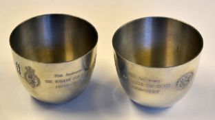 Pair of 1975 Walker Cup Golf Match 75th Anniversary Pewter