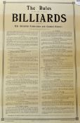 c.1927 Rules of Billiards officially stamped by the association, with a small water mark to the