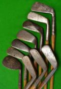 10x irons from cleeks to niblicks - incl R Forgan & Son St Andrews POWF lofter, Dreadnought niblick,