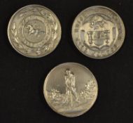 3x early 20thc silver golf medals to incl Norfolk County Golf Union engraved on the back