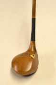 Fine Harry Brown, Gold Medal Winner 1929, Beckenham G.C brassie with inlaid white triangular ivorine