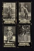 4x Ogden's Cigarette Cards real photograph golf cards to incl John Ball (Hoylake), H.H Hilton (