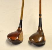 2x fine fully restored and ready to play persimmon woods including a lofted driver stamped Callen