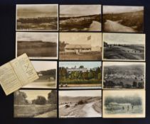 12x various English and Welsh golf club and golf links postcards and stymie score card from early