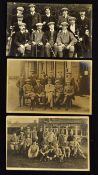 Harry Vardon and J.H Taylor golfing postcard - team photograph of 11x distinguished professional