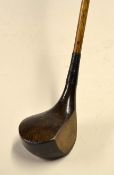 H.L Curtis Bournemouth deep faced compact head brassie with full brass sole plate showing the
