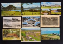 9x various English, Welsh, Irish, US, Canada, North Africa et al golfing postcards - mostly post