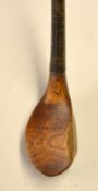 Jack Morris Hoylake early and scarce hickory headed bulger brassie - with full wrap over brass