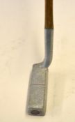 Harry Weetman Autograph rectangular off set alloy putter, stamped 58 to the face, with circular lead