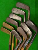 10x assorted blade putters and putting cleeks to incl F H Ayres left hand, Gibson Star model, 2x