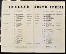 Rare 1970 original Ireland v South Africa 