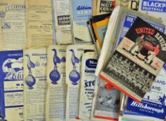 Collection of football programmes all 1950's and many clubs included Manchester United, Bolton