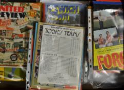 Comprehensive Manchester United programme collection for seasons 1978/79, 1979/80, 1980/81, 1981/82,