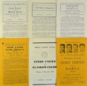 Leeds Utd friendly match programmes to include 1955/56 Rampla (Uruguay), 1956/57 Celtic, Banik