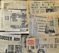 Selection of newspaper match reports for big match events to include FA Cup Finals 1953-1959