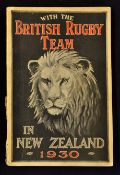 1930 British Lions Rugby Tour to New Zealand book - titled 