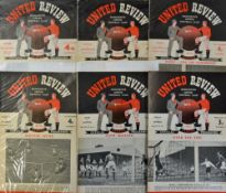 Selection of Manchester United home programmes to include 1950/51 Arsenal (FAC), 1951/52 Blackpool