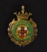 1990 Yorkshire County Northern RFL Challenge Cup winners medal - silver gilt and enamel medal