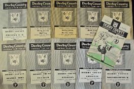 Derby County home football programmes 1949/50 Arsenal, 1952/53 Wolves, Arsenal 1953/54 Preston NE (