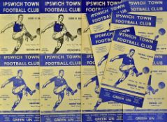 Collection of Ipswich Town home programmes to include 1952/53 Southend Utd, Reading 1953/54 Southend