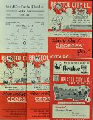 Bristol City home match programmes to include 1945/46 Cardiff City (9 March 1946), 1951/52 Newport