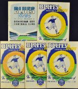 Birmingham City home programmes to include 1953/54 Leeds United, Blackburn Rovers, Stoke City,