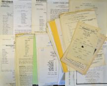 Mixed Selection of single sheet football programmes includes friendlies, non-league, reserves such