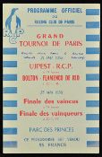 Flamenco (Brazil) v Bolton Wanderers 1957/58 match programme dated 21 May 1958 at the Parc Des
