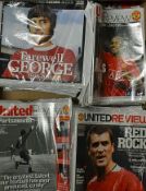 Collection of Manchester United home match programmes for seasons 1999/2000 to 2008/09 in overall