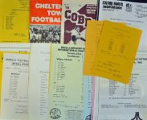 Oldham Athletic single sheet football programmes mainly 1980s to include 192 Leeds united, 1981
