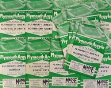 Collection of Plymouth Argyle home match programmes 1959/60 to include Burnley (testimonial),