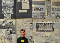 Collection of Manchester United scrap books in Volumes 1 to 5 covering seasons 1954/55 onwards