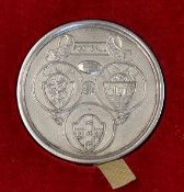 1971/72 Rugby League Challenge Cup Final runners up silver medal - Leeds (7) v Leigh (21) played