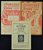 1940's Stoke City home match programmes to include 1946/47 Tottenham Hotspur (FAC Replay) 1947/48