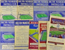 Assorted 1950/60s Football programme selection to include Burnley home programmes 1952/53 Stoke