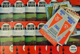 1967/68 Manchester United match programmes to include homes (13), including Tottenham Hotspur (