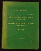 Scarce South Africa Rugby Book titled 'Springbok Annals 1891-1958 - Tours to and from SA