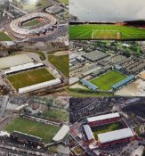 Aerial photo prints of football club stadiums to include league and some non-league, all in mint