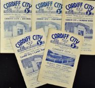 Cardiff City v QPR 1950/51 football programme - plus v Luton Town, Swindon Town (FAC), 1951/52 v