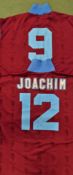 1995/97 Savo Milosovic and Julian Joachim Aston Villa match worn football shirts to include