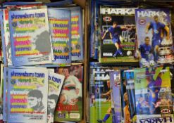 Comprehensive Shrewsbury Town football programmes mainly homes some aways, for seasons 1993/94 to