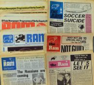 Collection of the 1970's newspaper style Derby County match programmes to include 1971/72 (2),