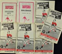 Selection of Doncaster Rovers home programmes to include 1955/56 Leicester City, Middlesbrough