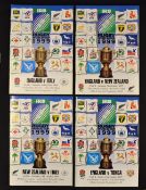 Rugby World Cup 1999 Programmes: Quartet of Pool B issues; England v Italy, NZ and Tonga (all at