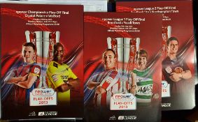 Collection of 63 Football League Play-Off Wembley Final programmes in excellent condition. Some